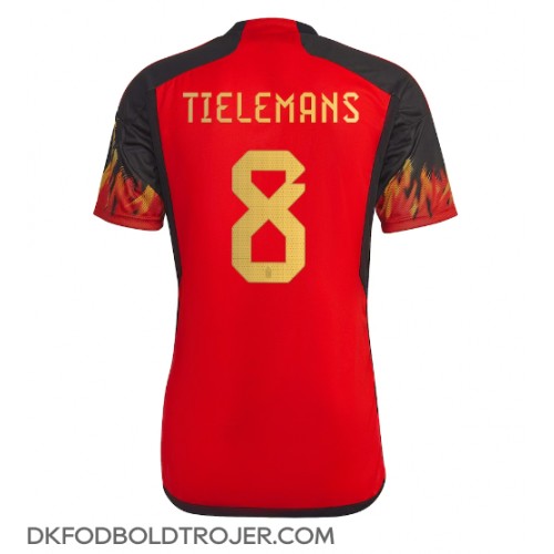 Billige Belgien Youri Tielemans #8 Hjemmebane Fodboldtrøjer VM 2022 Kortærmet